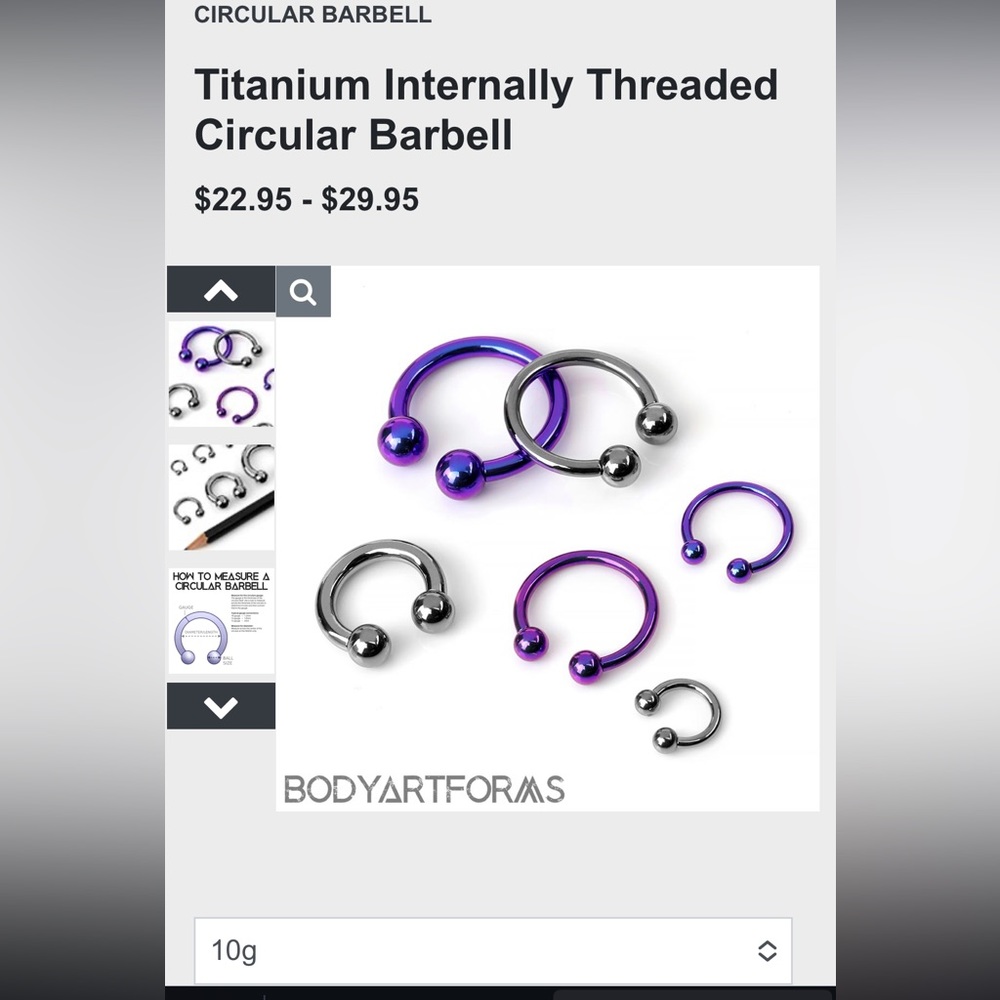 titanium septum jewelry - Picture 2 of 4